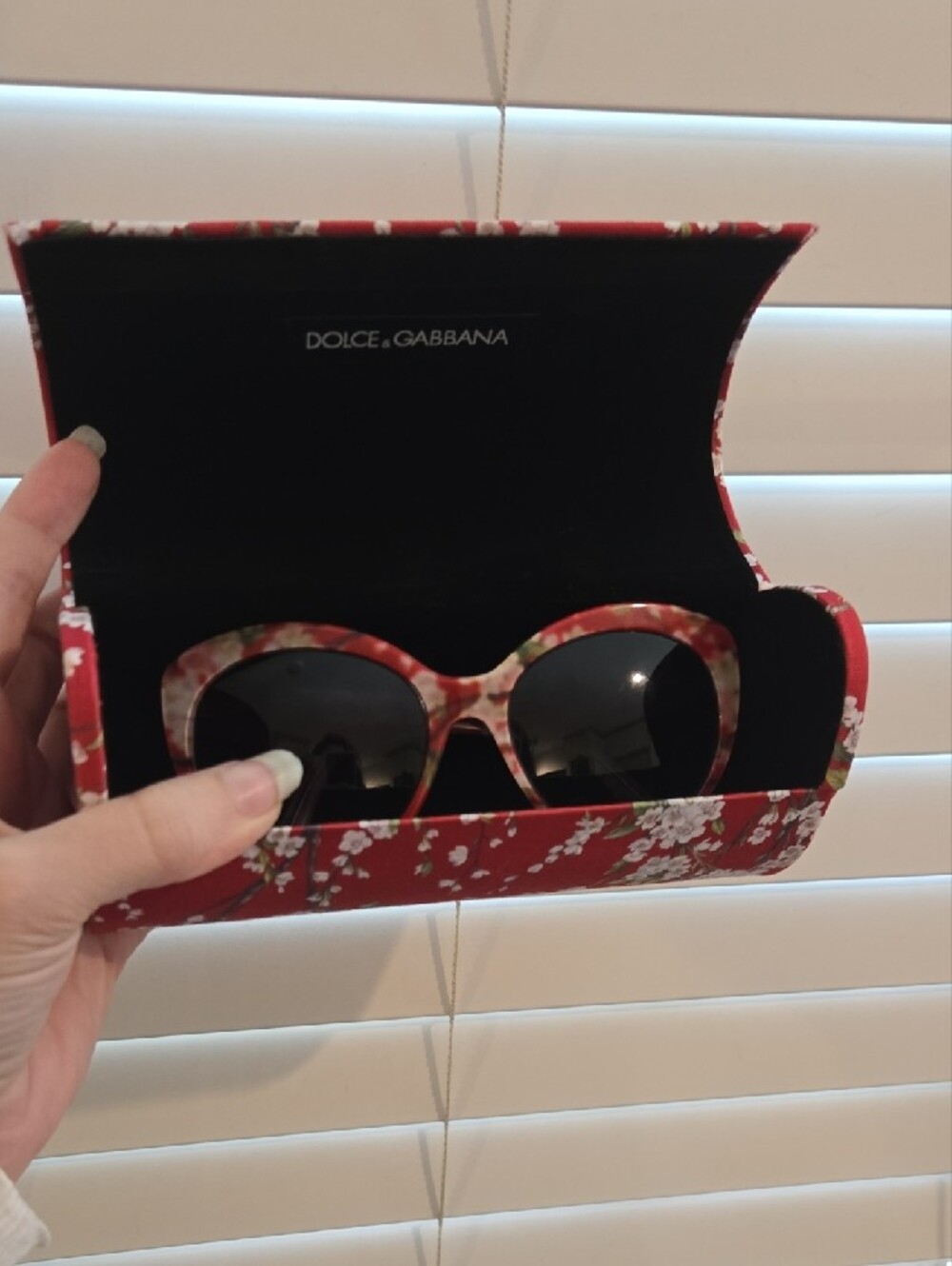 Authentic Dolce & Gabbana Red Floral Eyewear Case W Fit Video